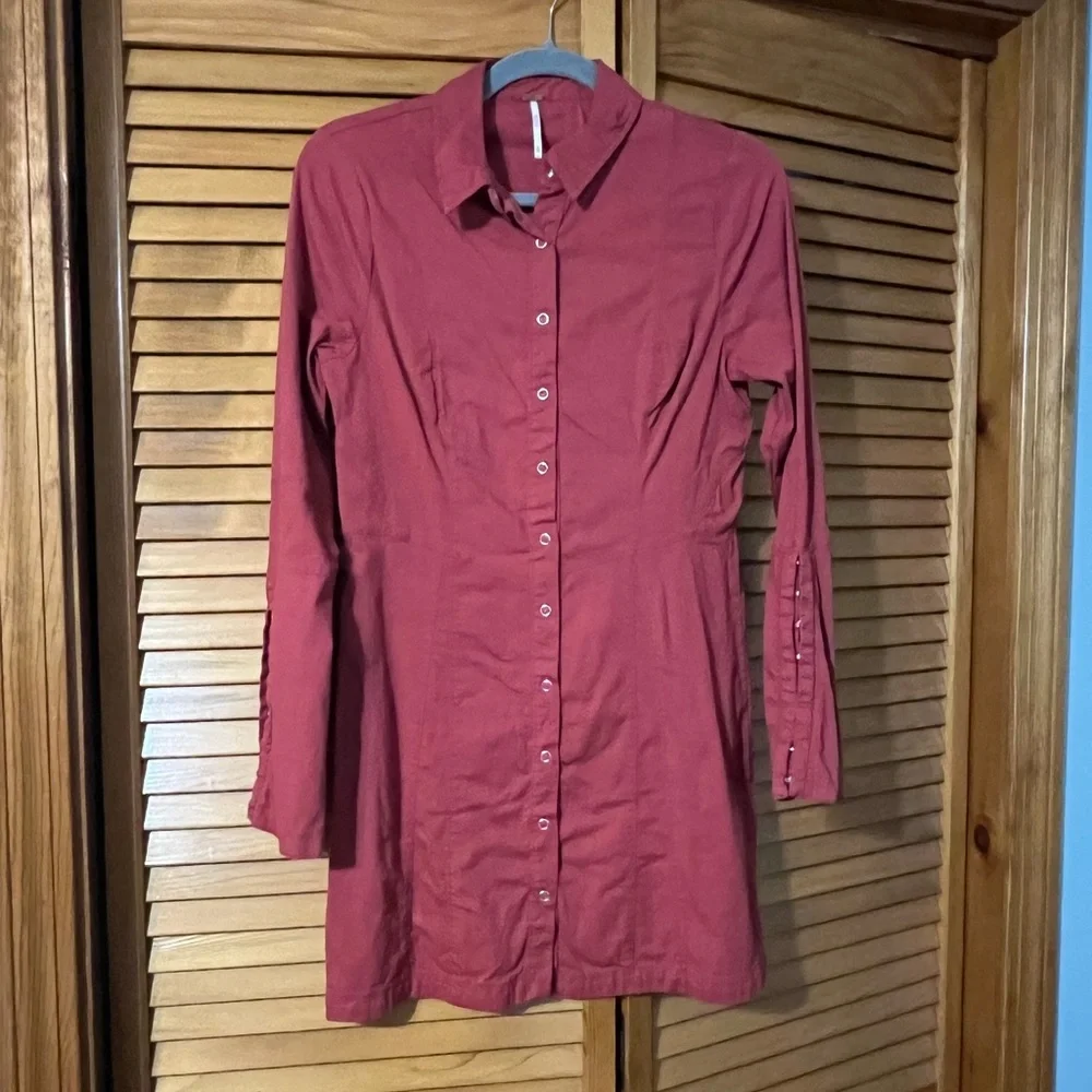 Free People Cotton Shirt Dress